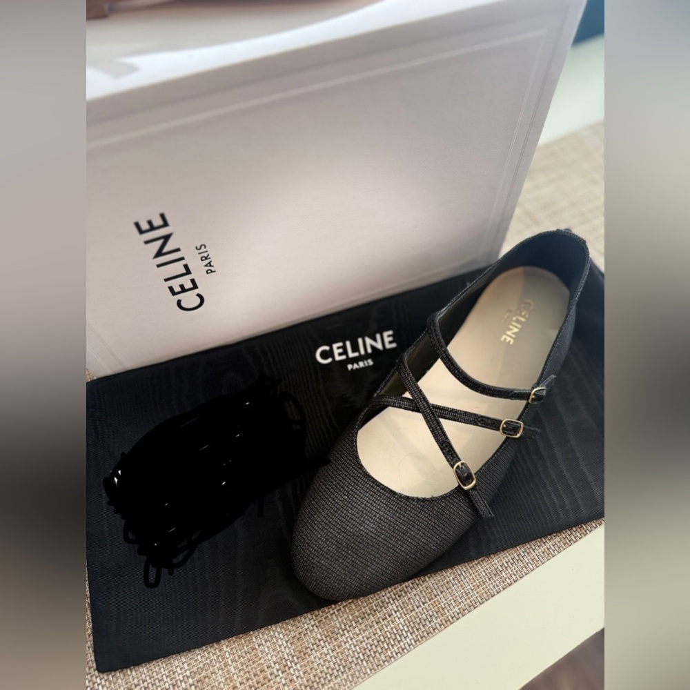 Celine Les Ballerine Double Strap Flats Size 42